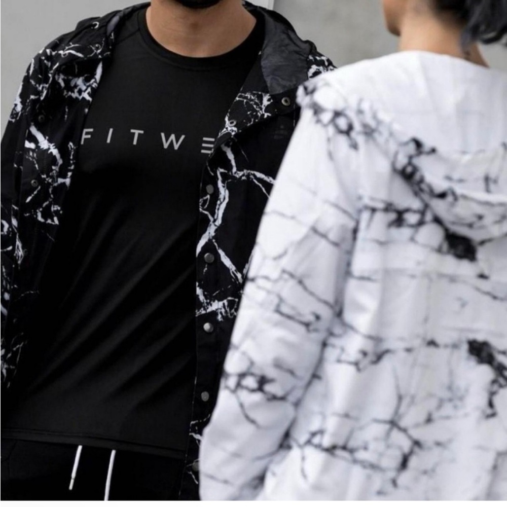 FITWEAR Black and White Marble Jacket